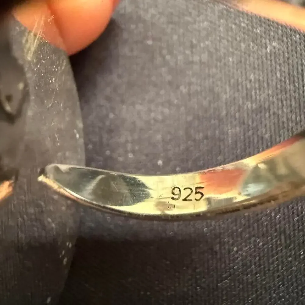 Sterling silver handmade big turquoise adjustable ring